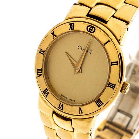 gucci gold watch necklace|gucci watch gold plated.